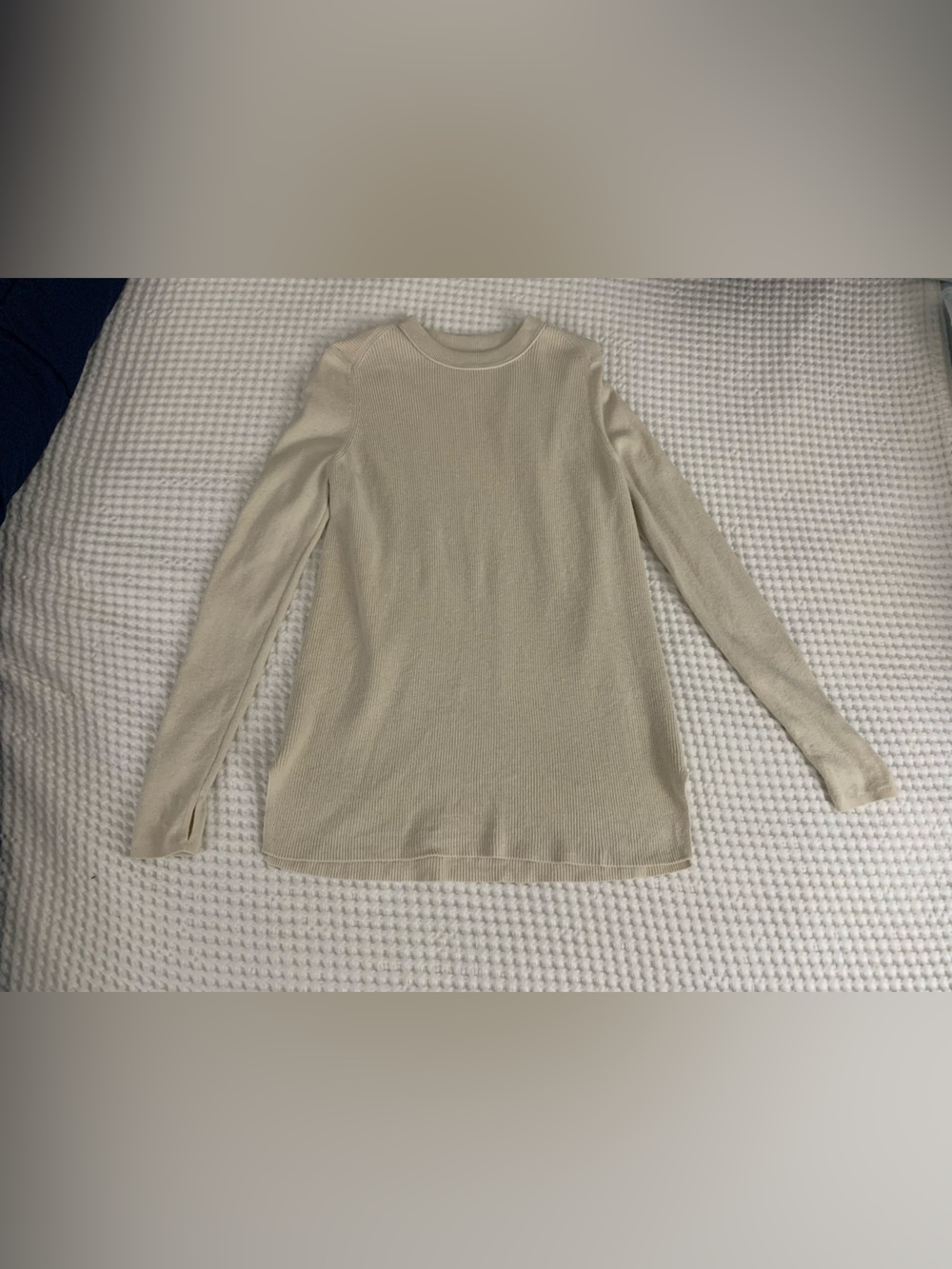 lululemon athletica Cream Crewneck Lightweight Knit Sweater Size Small